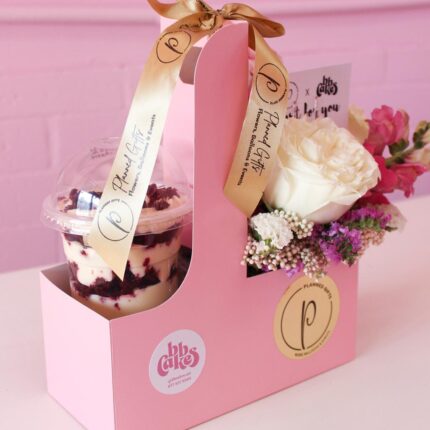 BBCAKES X Planned Gifts – Cake Cup and Blooms Bundle